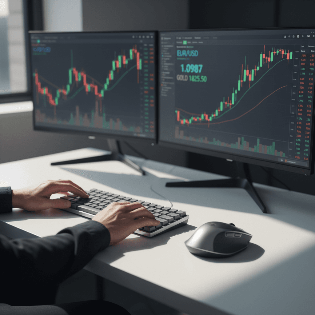 Energy trader monitoring global petroleum market data at TakerEnergy trading desk
