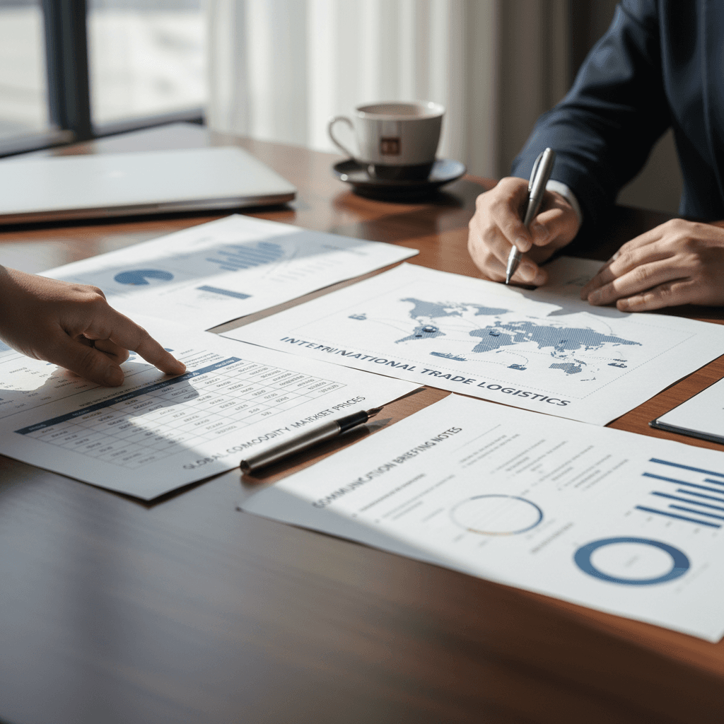 Fuel supply contract and transaction documents on desk